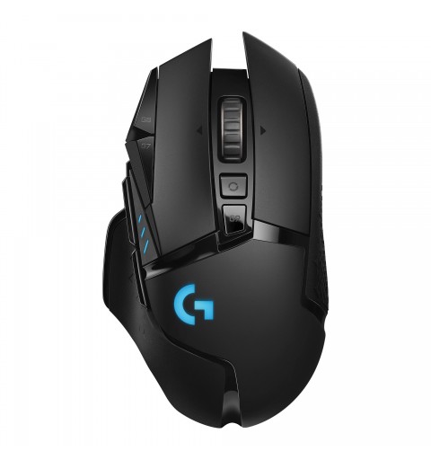 Logitech G Logitech G502 Mouse Gaming Wireless LIGHTSPEED, Sensore HERO 25K, 25600 DPI, RGB, Design Leggero, 11 Pulsanti