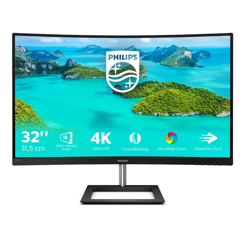 Philips E Line 328E1CA 00 LED display 80 cm (31.5") 3840 x 2160 Pixel 4K Ultra HD LCD Schwarz