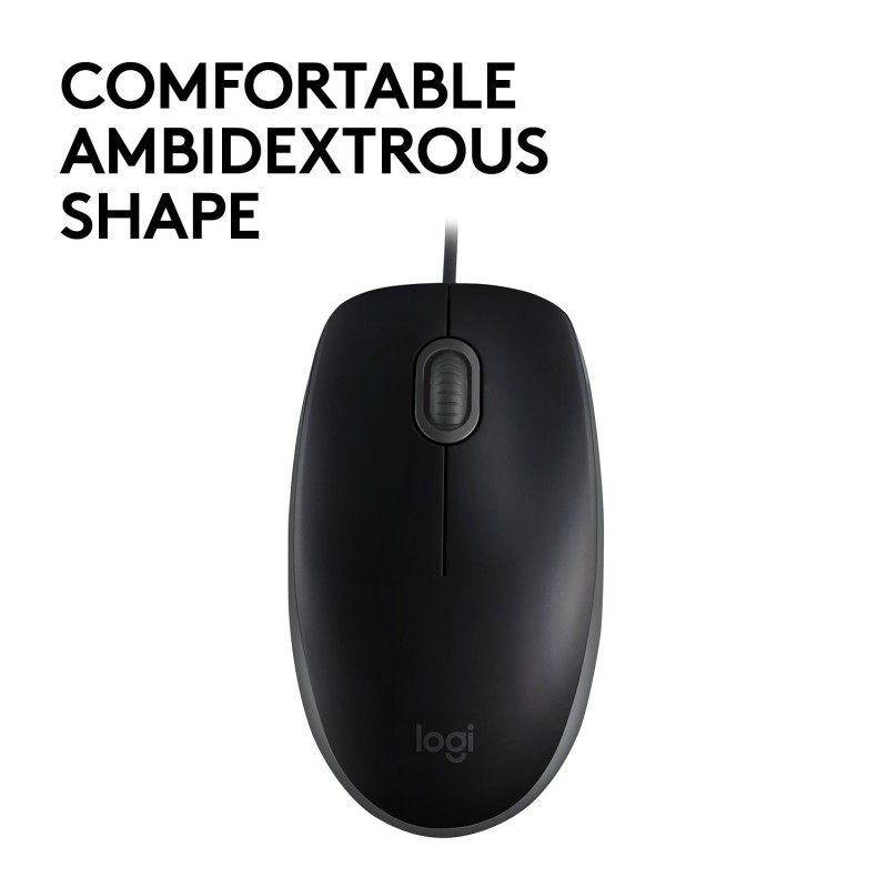 Logitech B110 Silent mouse Ambidestro USB tipo A Ottico 1000 DPI