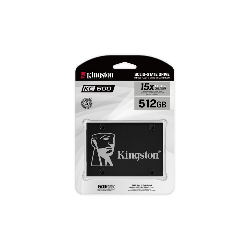 Kingston Technology KC600 2.5" 512 GB Serial ATA III 3D TLC