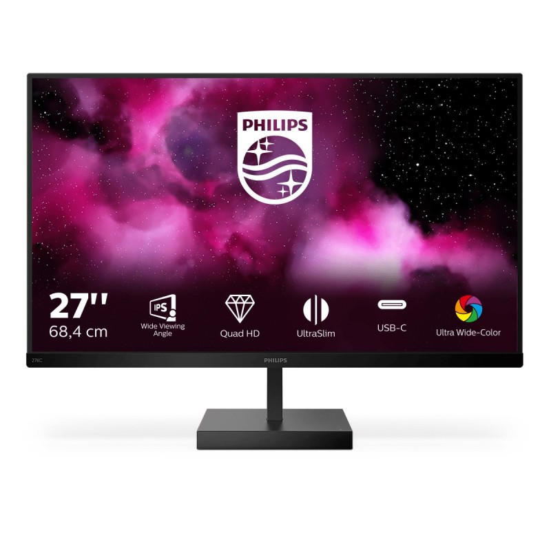 Philips C Line 276C8 00 computer monitor 68.6 cm (27") 2560 x 1440 pixels Quad HD LCD Black