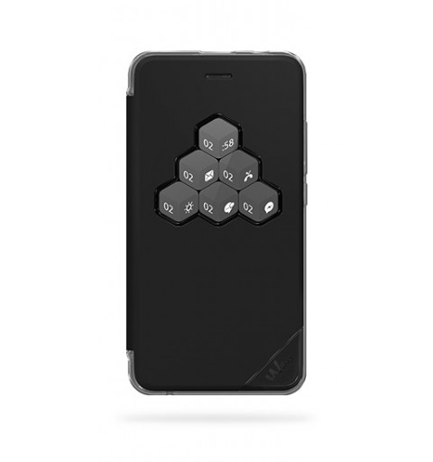 Wiko WKPRFIBK3953 coque de protection pour téléphones portables 12,7 cm (5") Folio Noir, Gris, Transparent