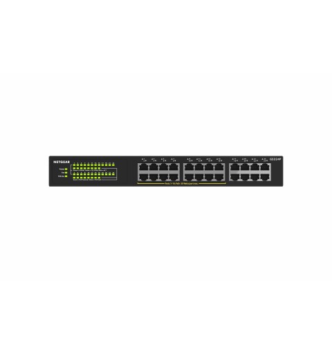 NETGEAR GS324P Unmanaged Gigabit Ethernet (10 100 1000) Power over Ethernet (PoE) 1U Schwarz