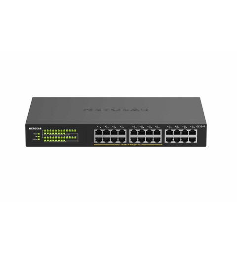 NETGEAR GS324P Unmanaged Gigabit Ethernet (10 100 1000) Power over Ethernet (PoE) 1U Black