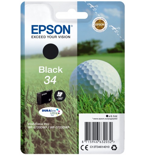 Epson Golf ball Singlepack Black 34 DURABrite Ultra Ink