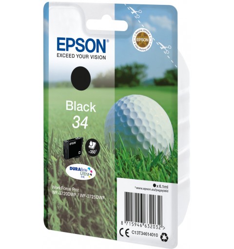 Epson Golf ball Singlepack Black 34 DURABrite Ultra Ink