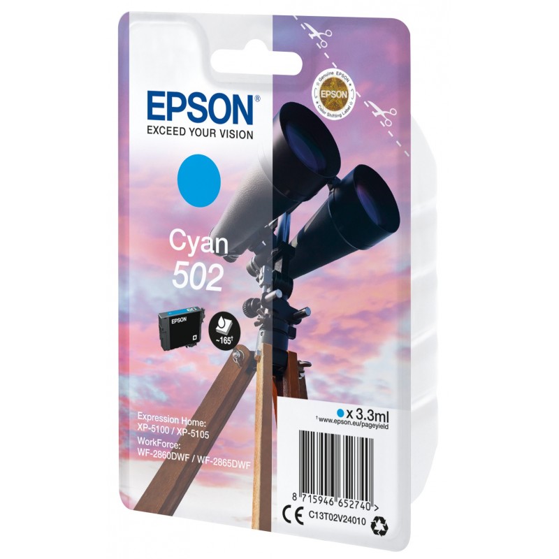 Epson Singlepack Cyan 502 Ink