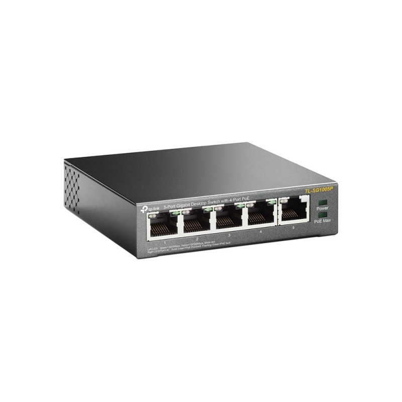 TP-Link TL-SG1005P Non gestito Gigabit Ethernet (10 100 1000) Supporto Power over Ethernet (PoE) Nero