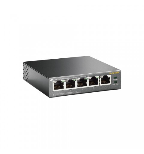 TP-Link TL-SG1005P Non gestito Gigabit Ethernet (10 100 1000) Supporto Power over Ethernet (PoE) Nero