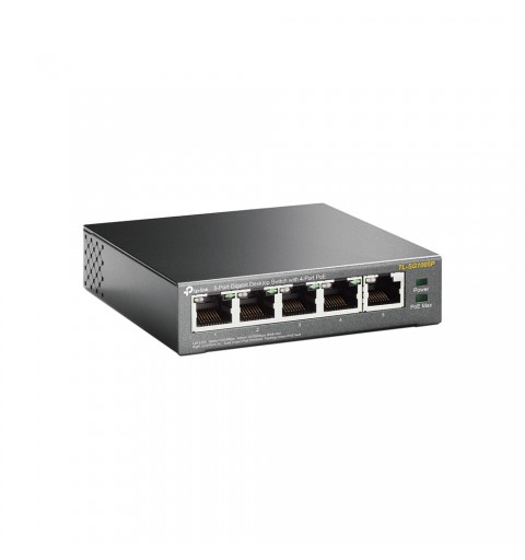 TP-Link TL-SG1005P Unmanaged Gigabit Ethernet (10 100 1000) Power over Ethernet (PoE) Schwarz