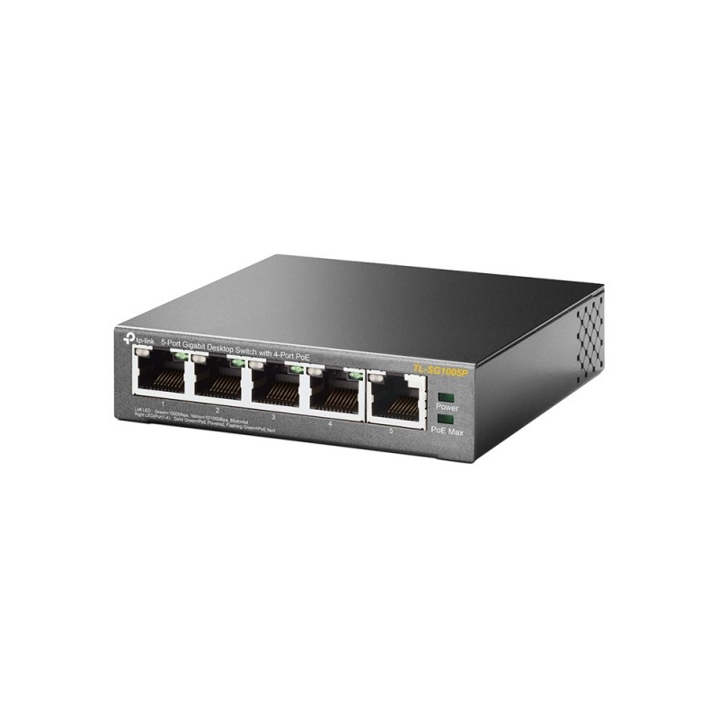 TP-Link TL-SG1005P Unmanaged Gigabit Ethernet (10 100 1000) Power over Ethernet (PoE) Schwarz