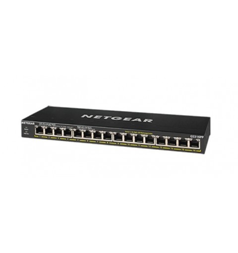 NETGEAR GS316PP Unmanaged Gigabit Ethernet (10 100 1000) Power over Ethernet (PoE) Black