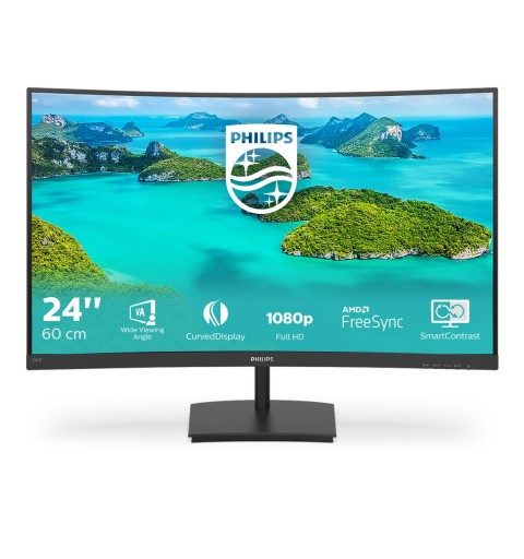 Philips E Line 241E1SCA 00 écran plat de PC 59,9 cm (23.6") 1920 x 1080 pixels Full HD LCD Noir