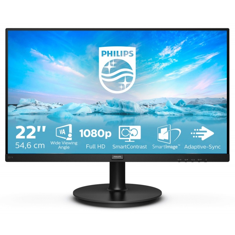 Philips V Line 221V8A 00 LED display 54,6 cm (21.5") 1920 x 1080 Pixel Full HD Schwarz