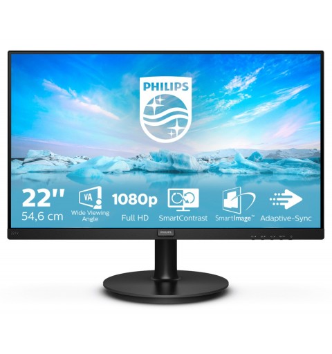 Philips V Line 221V8A 00 LED display 54,6 cm (21.5") 1920 x 1080 Pixeles Full HD Negro