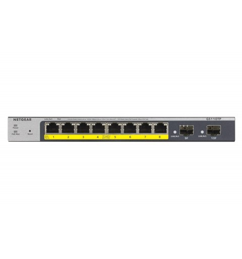 NETGEAR GS110TP Géré L2 L3 L4 Gigabit Ethernet (10 100 1000) Connexion Ethernet, supportant l'alimentation via ce port (PoE)
