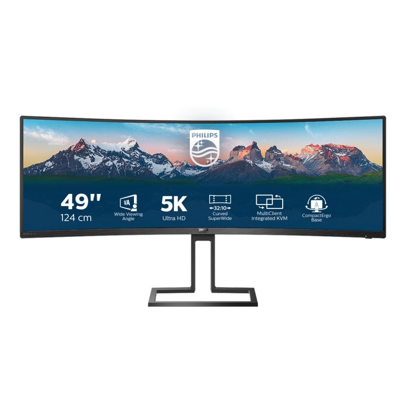 Philips 498P9 00 Monitor PC 124 cm (48.8") 5120 x 1440 Pixel LCD Nero