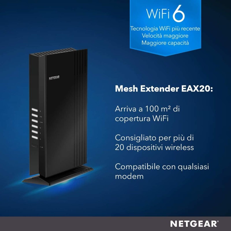 NETGEAR 4PT AX1800 WIFI MESH EXTENDER Netzwerk-Repeater Schwarz 10, 100, 1000 Mbit s