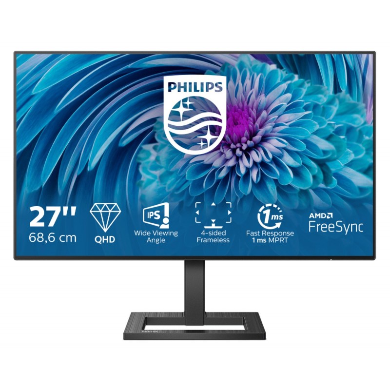 Philips E Line 275E2FAE 00 computer monitor 68.6 cm (27") 2560 x 1440 pixels 4K Ultra HD LED Black