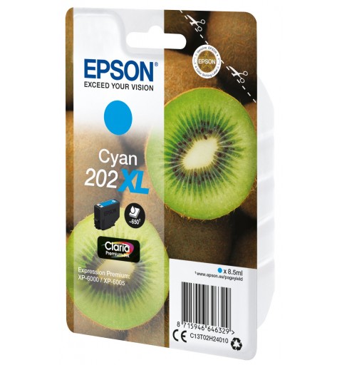 Epson Kiwi Singlepack Cyan 202XL Claria Premium Ink