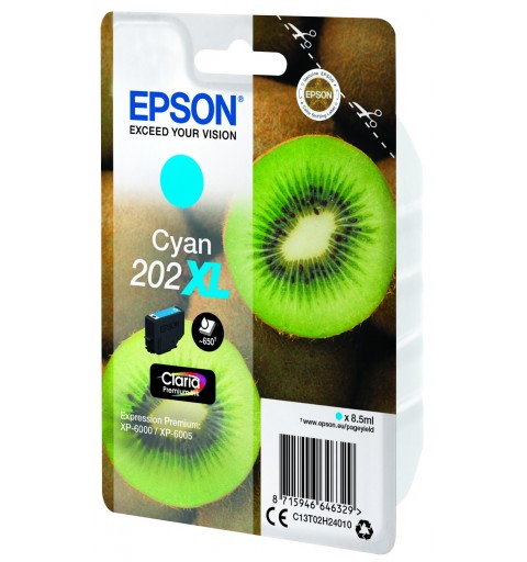 Epson Kiwi Singlepack Cyan 202XL Claria Premium Ink