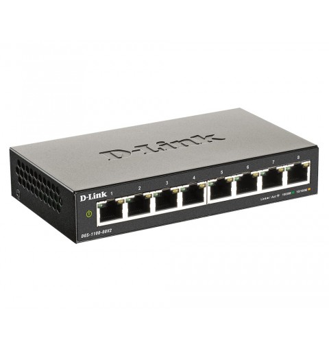 D-Link DGS-1100-08V2 commutateur réseau Géré L2 Gigabit Ethernet (10 100 1000) Noir