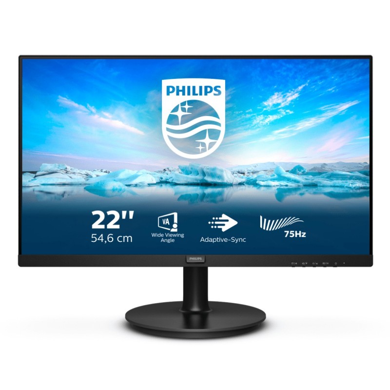 Philips V Line 221V8LD 00 computer monitor 54.6 cm (21.5") 1920 x 1080 pixels Full HD LCD Black