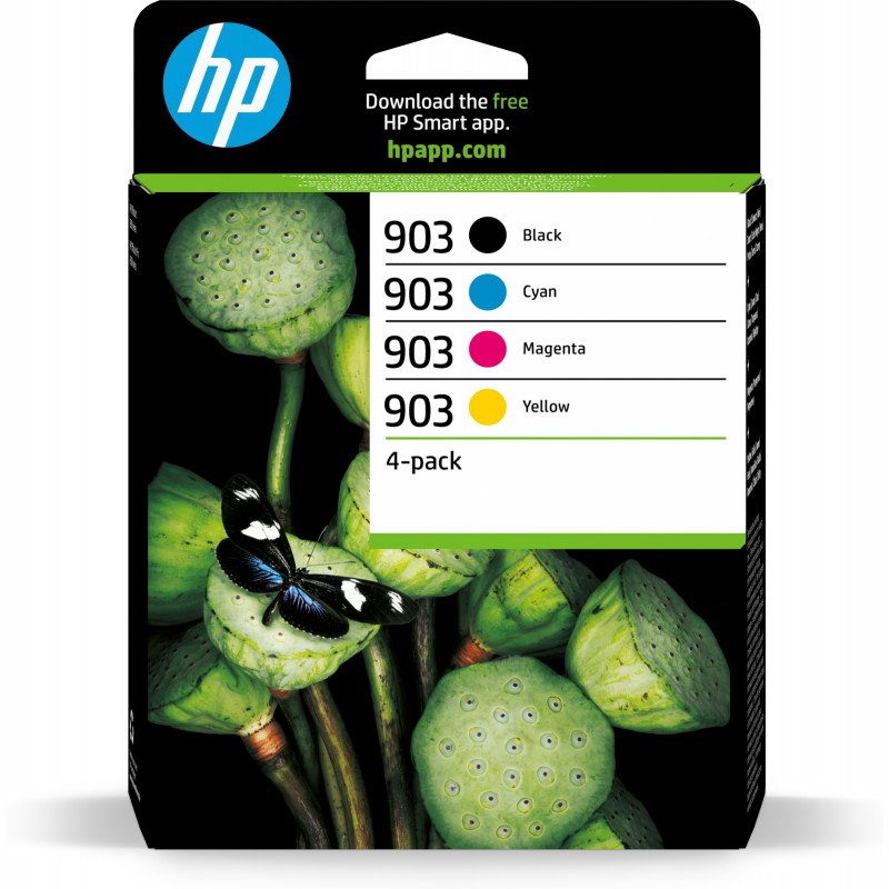 Pack de 4 Cartouches d'encre HP 903 pour Officejet 6950 / 6951, HP