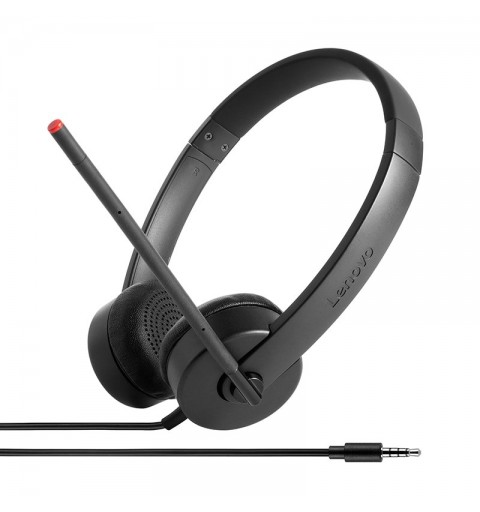 Lenovo Stereo Analog Auricolare Cablato A Padiglione Ufficio Nero