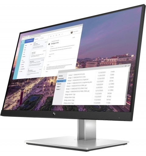 HP E-Series E23 G4 écran plat de PC 58,4 cm (23") 1920 x 1080 pixels Full HD Noir, Argent