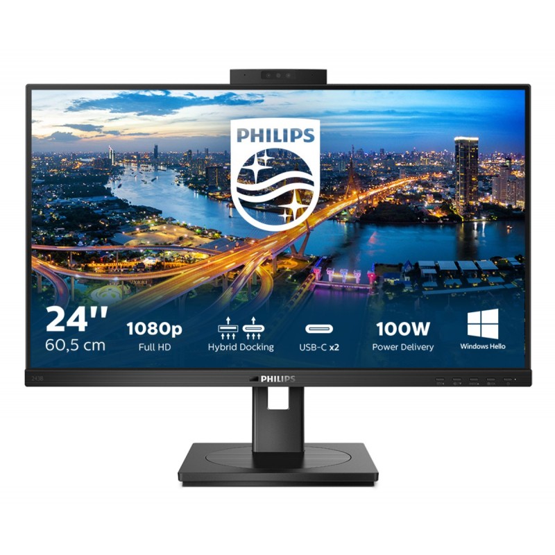 Philips B Line 243B1JH 00 computer monitor 60.5 cm (23.8") 1920 x 1080 pixels Full HD LCD Black