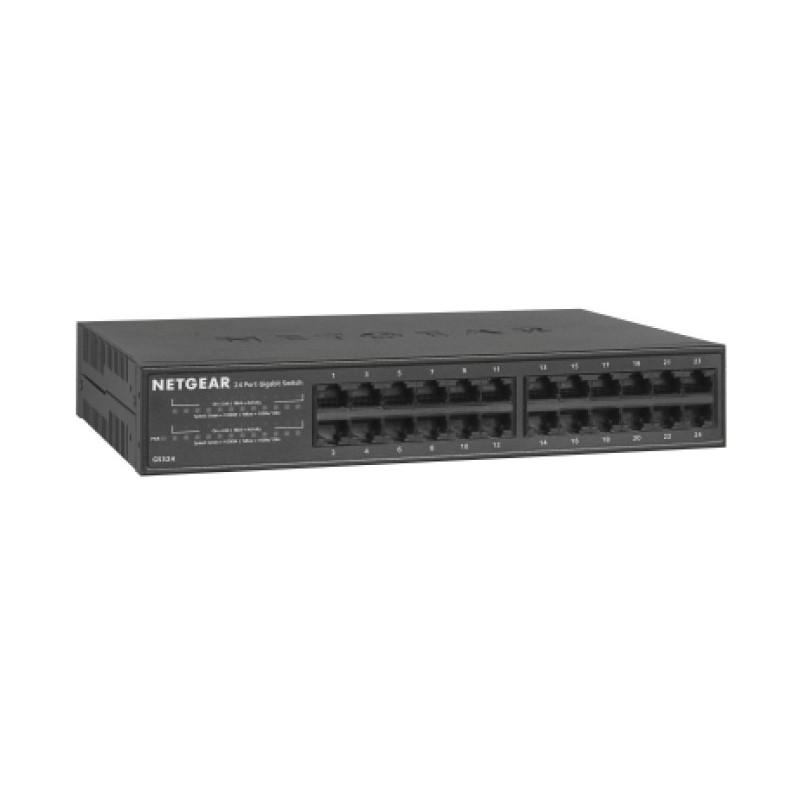 NETGEAR GS324 No administrado Gigabit Ethernet (10 100 1000) Negro