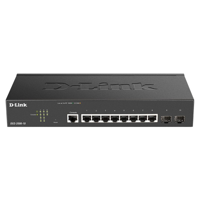 D-Link DGS-2000-10 switch di rete Gestito L2 L3 Gigabit Ethernet (10 100 1000) 1U Nero