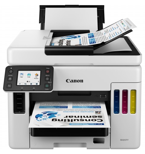 Canon MAXIFY Imprimante jet d'encre MegaTank multifonction rechargeable couleur sans fil GX7050