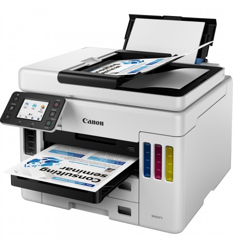 Canon MAXIFY Imprimante jet d'encre MegaTank multifonction rechargeable couleur sans fil GX7050