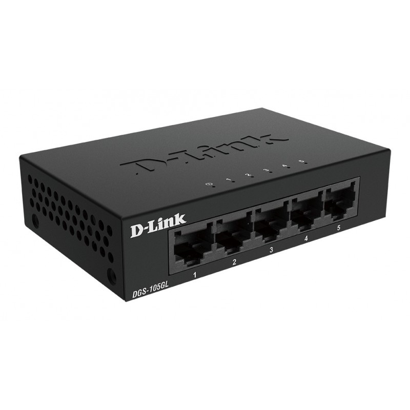 D-Link DGS-105GL E network switch Unmanaged Gigabit Ethernet (10 100 1000) Black