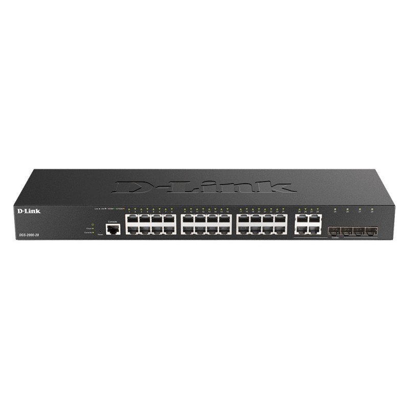 D-Link DGS-2000-28 network switch Managed L2 L3 Gigabit Ethernet (10 100 1000) 1U Black