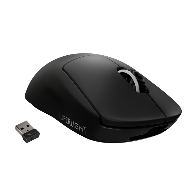 Logitech G PRO X SUPERLIGHT Mouse Gaming Wireless, Leggero 63 g, Sensore HERO 25K, 25.600 DPI, 5 Tasti Programmabili, Lunga
