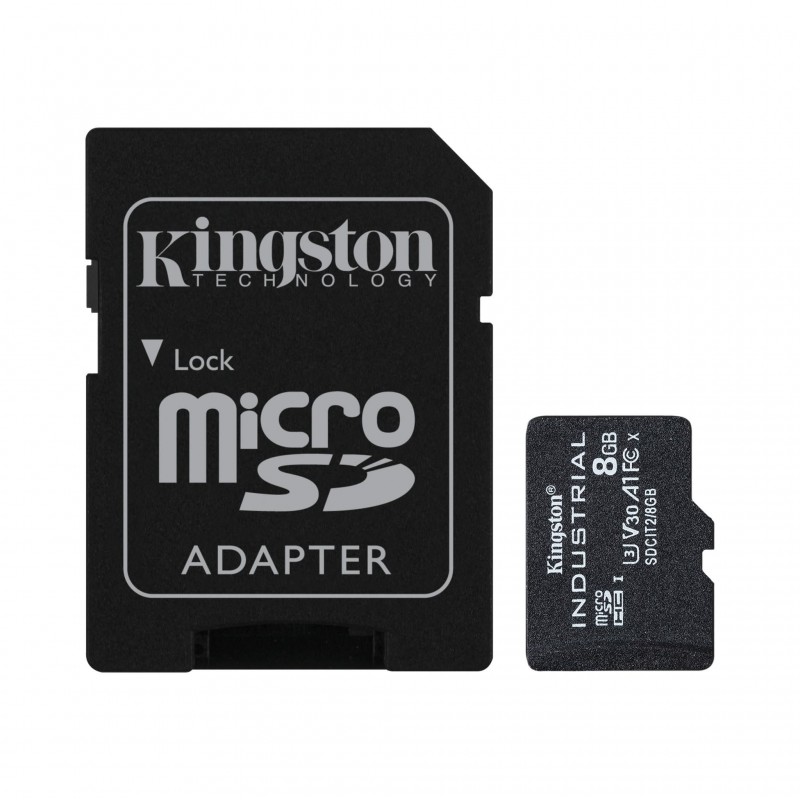 Kingston Technology Industrial 8 GB MicroSDHC UHS-I Clase 10