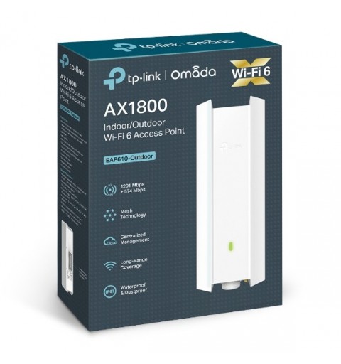 TP-Link EAP610-OUTDOOR punto accesso WLAN 1201 Mbit s Bianco Supporto Power over Ethernet (PoE)