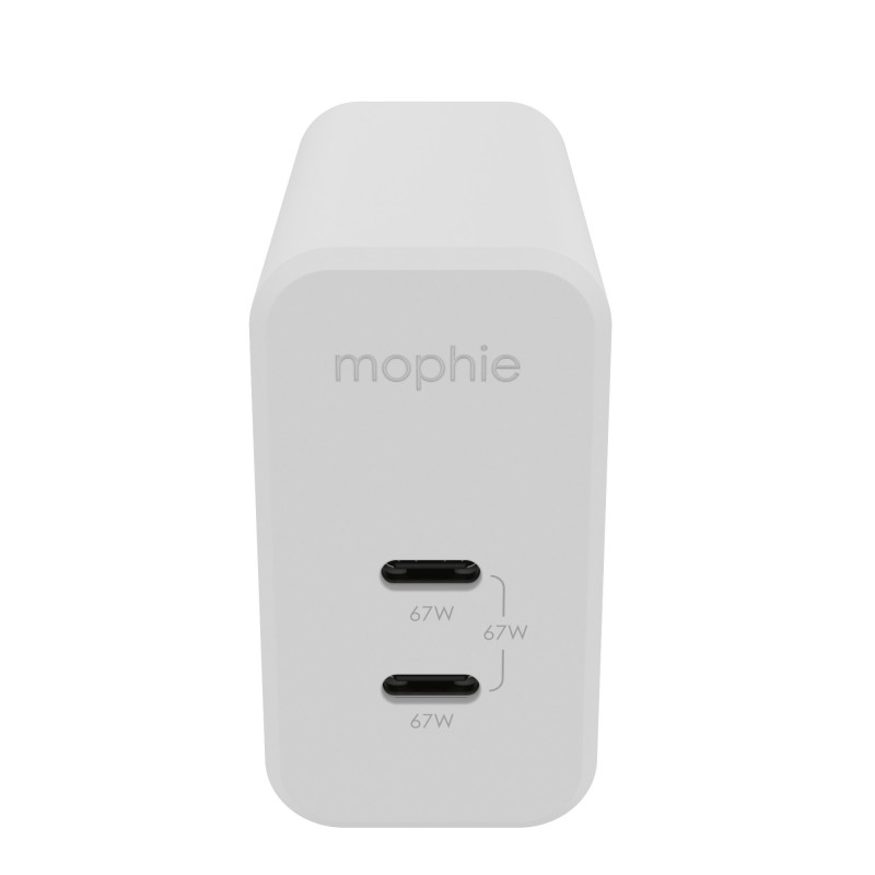 mophie 409909304 chargeur d'appareils mobiles Ordinateur portable, Smartphone, Tablette Blanc Secteur Charge rapide Intérieure