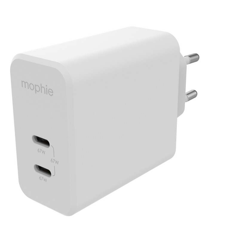 mophie 409909304 cargador de dispositivo móvil Portátil, Smartphone, Tableta Blanco Corriente alterna Carga rápida Interior