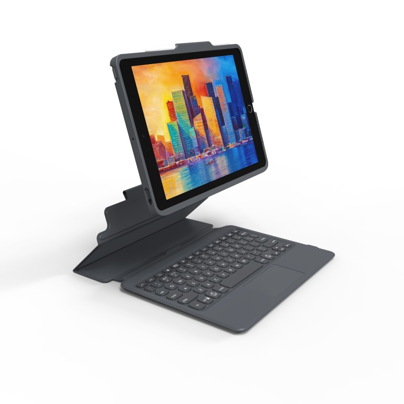 ZAGG Keyboard Pro Keys with Trackpad-Apple-iPad 10.2-Black Gray-Italian