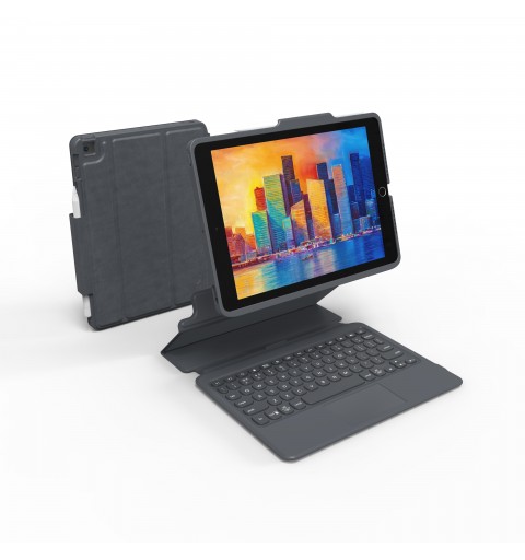 ZAGG Keyboard Pro Keys with Trackpad-Apple-iPad 10.2-Black Gray-Italian