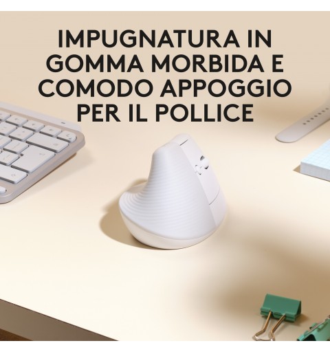 Logitech Lift for Mac mouse Mano destra RF senza fili + Bluetooth Ottico 4000 DPI