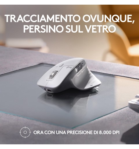 Logitech MX Master 3S for Mac Maus rechts Bluetooth Laser 8000 DPI