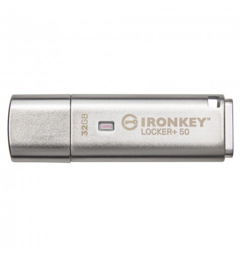 Kingston Technology IronKey Locker+ 50 unità flash USB 32 GB USB tipo A 3.2 Gen 1 (3.1 Gen 1) Argento