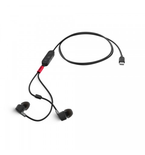 Lenovo 4XD1C99220 écouteur casque Avec fil Ecouteurs Musique Quotidien USB Type-C Noir