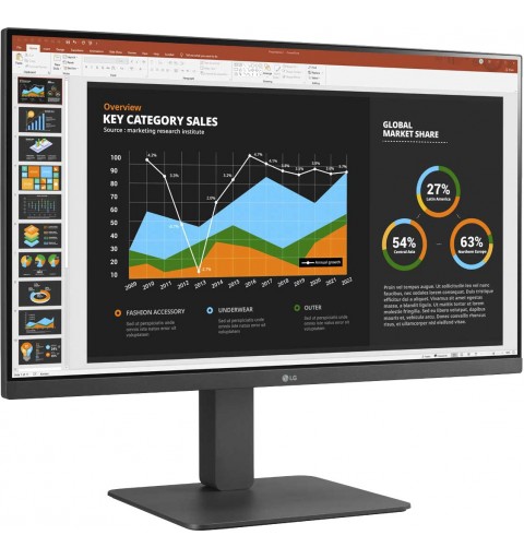 LG MONITOR 27BR650B-C.AEU Monitor PC 68,6 cm (27") 1920 x 1080 Pixel Full HD LED Grigio