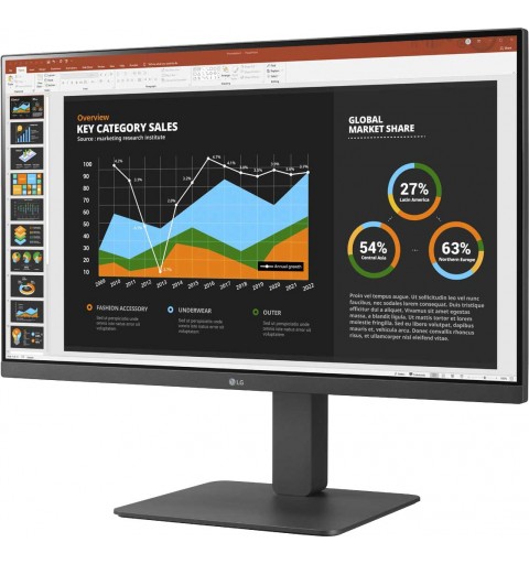 LG MONITOR 27BR650B-C.AEU Monitor PC 68,6 cm (27") 1920 x 1080 Pixel Full HD LED Grigio